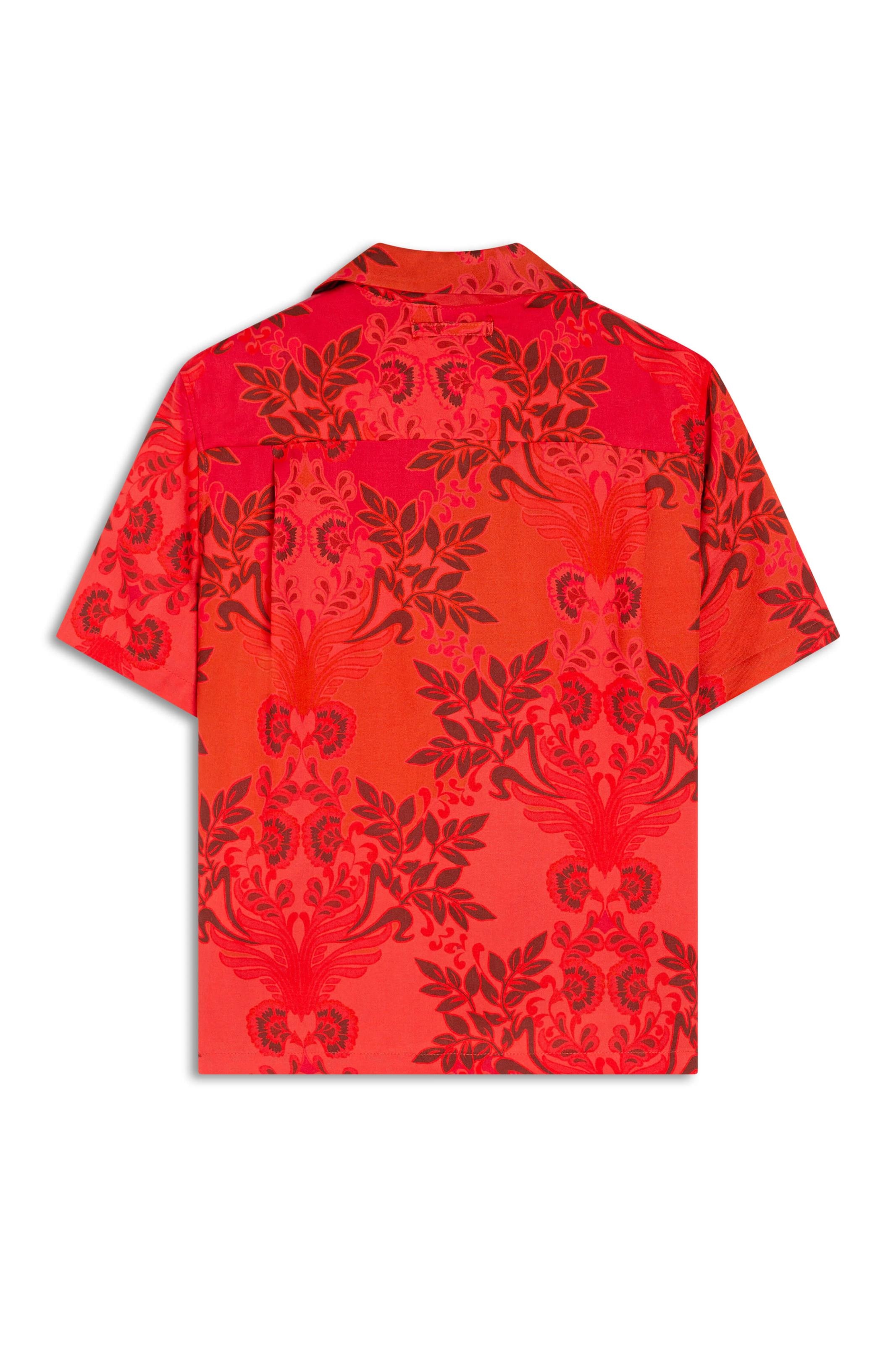 【CARAME】vintage floral print ブラウス 4Y Camisa Flowers Mix American Laranja