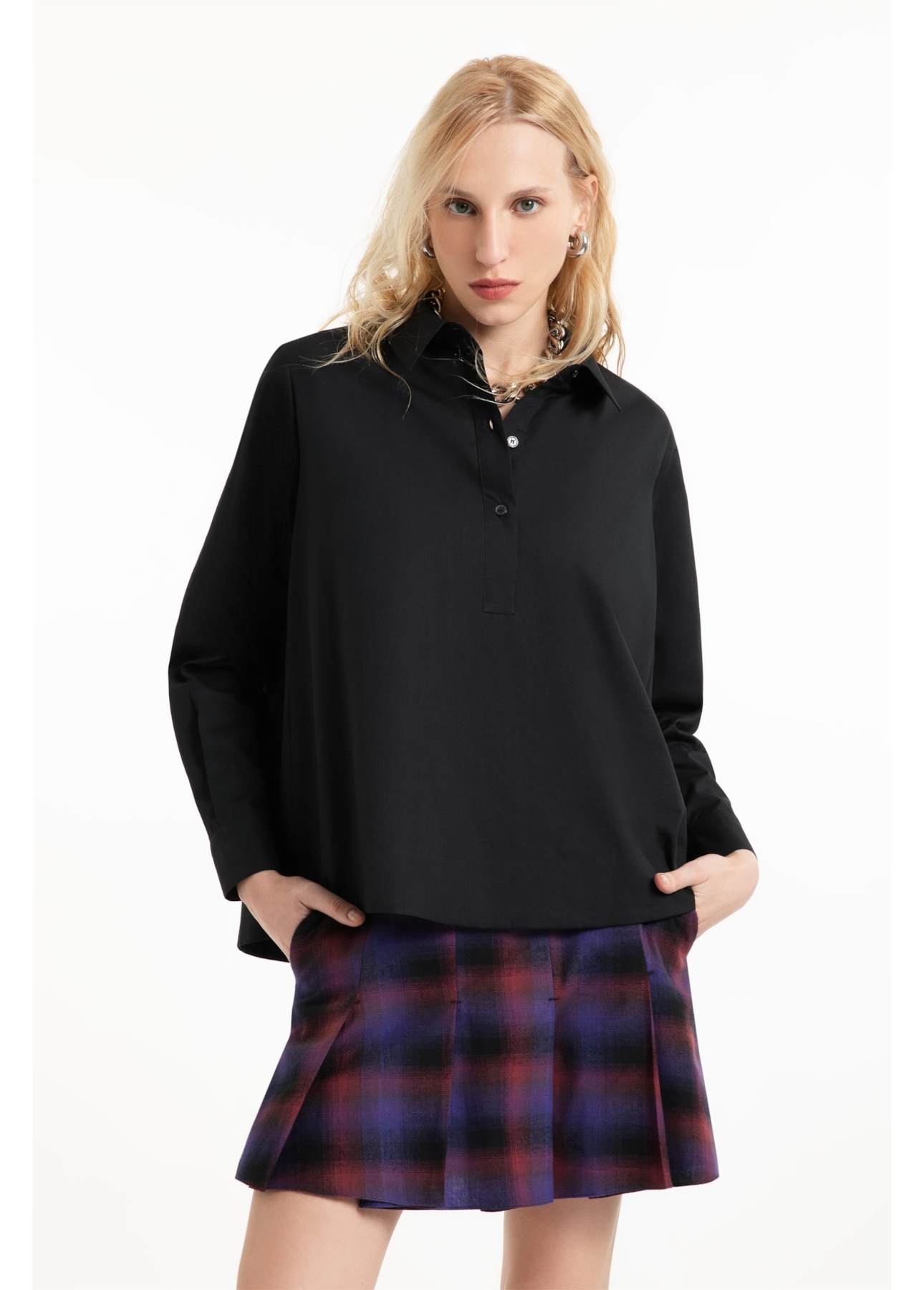 Camisa Galles Peitilho Preto