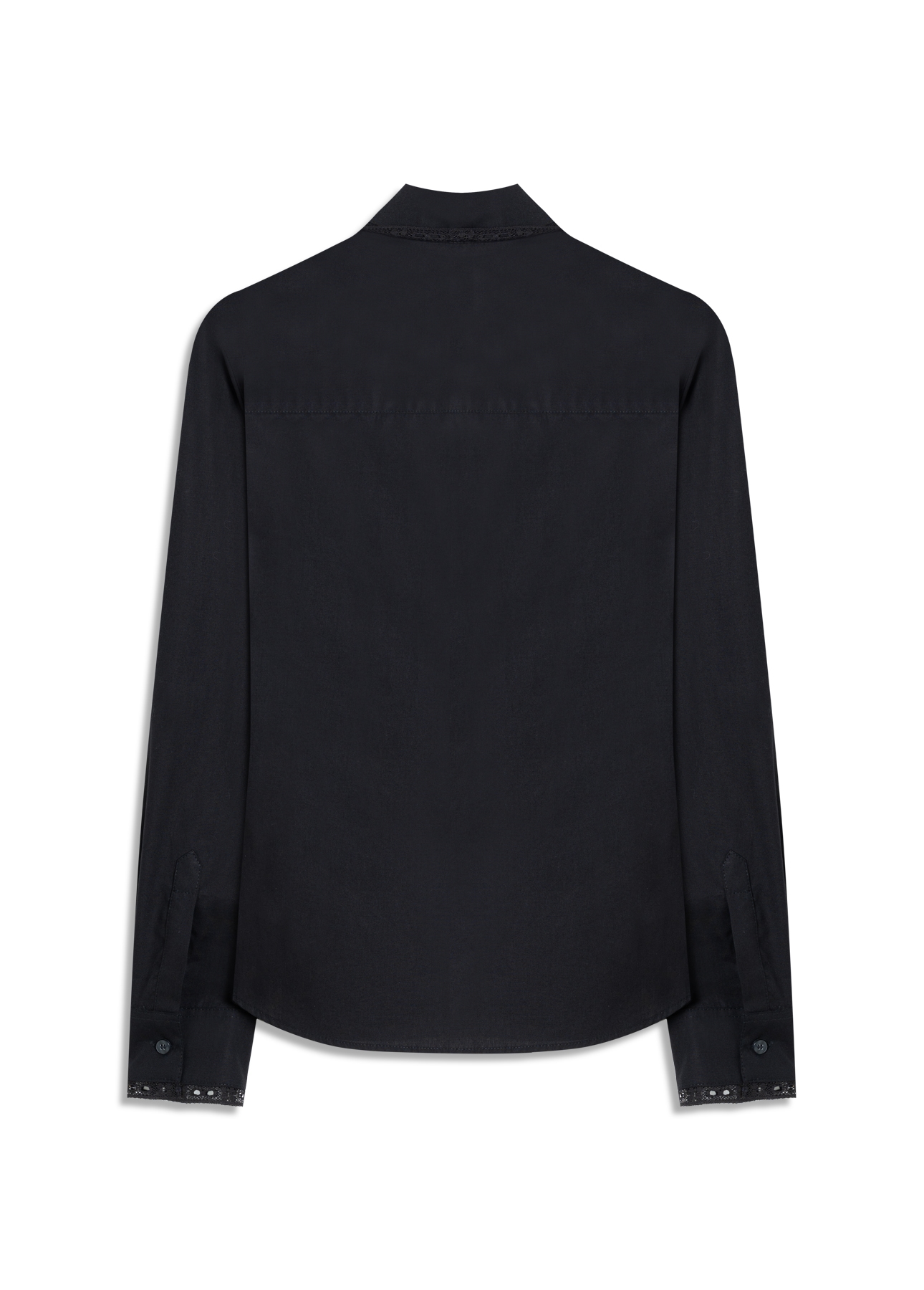 Camisa Galles Ruffled Shoulders Preto