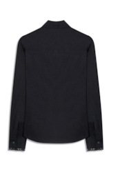 Camisa Galles Ruffled Shoulders Preto