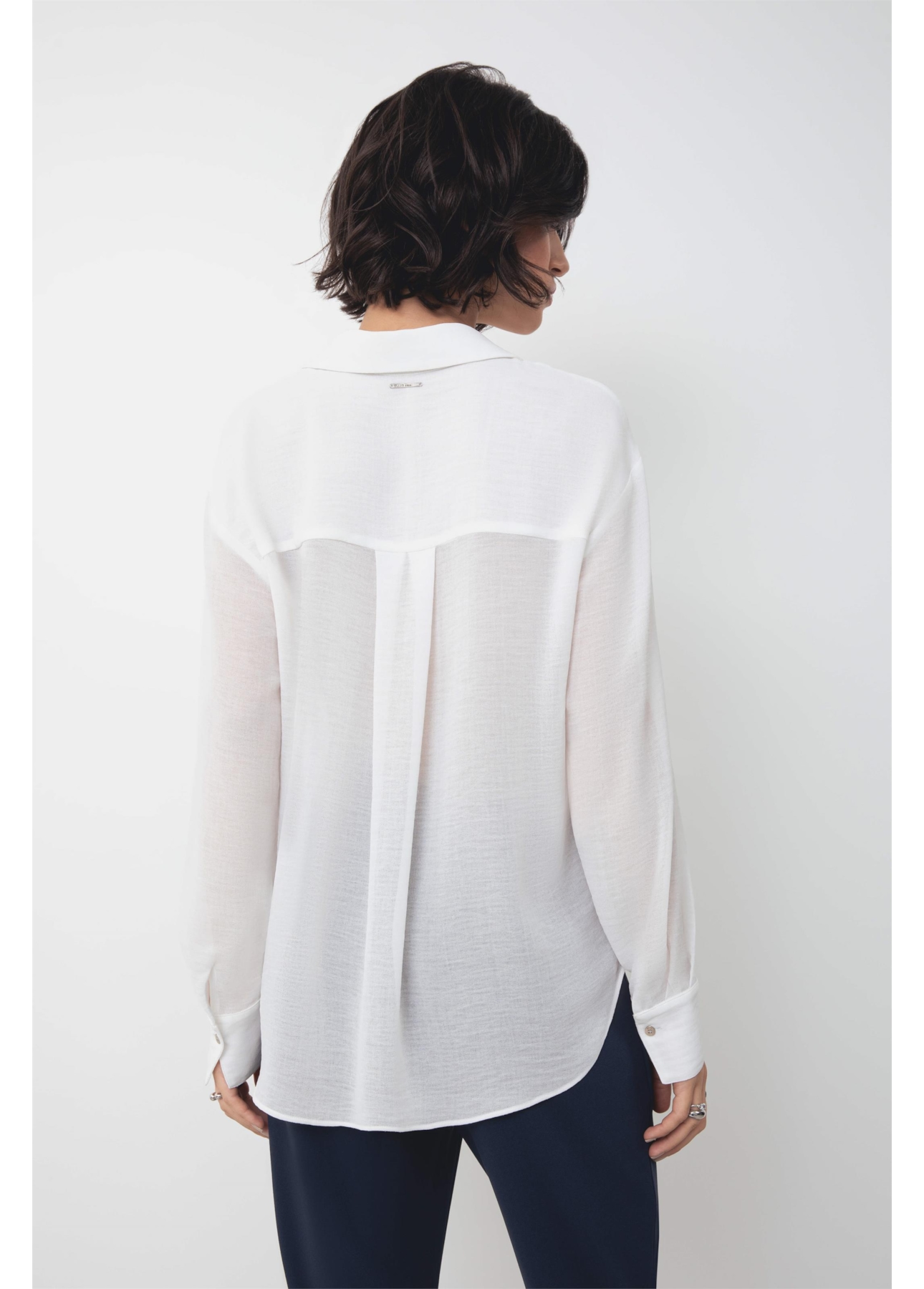 Camisa Georgette Oversized Ellus Off White