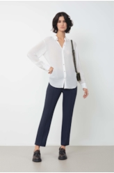 Camisa Georgette Oversized Ellus Off White