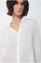 Camisa Georgette Oversized Ellus Off White