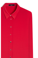 Camisa Georgette Petit Vermelho Vivo