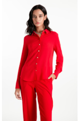 Camisa Georgette Petit Vermelho Vivo