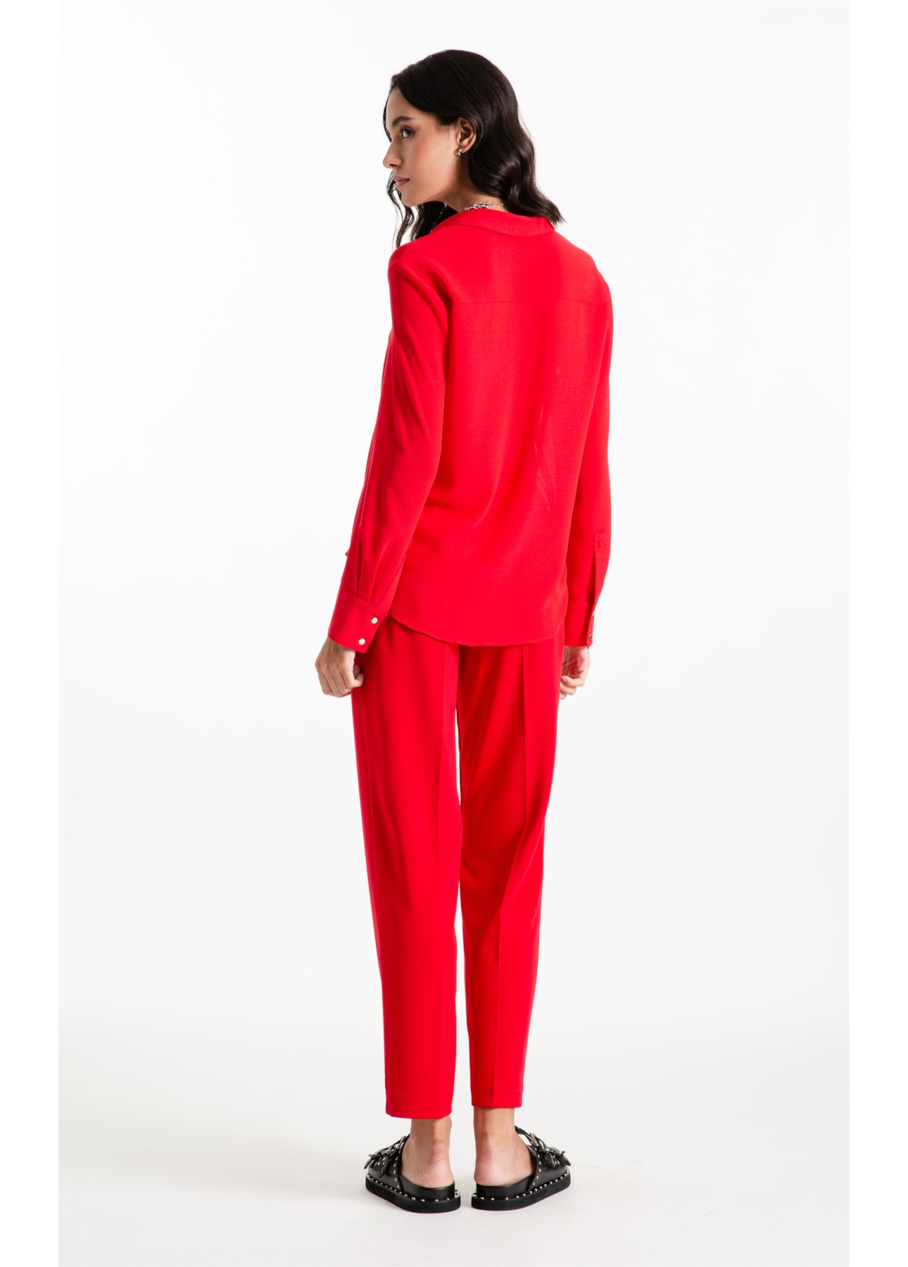 Camisa Georgette Petit Vermelho Vivo