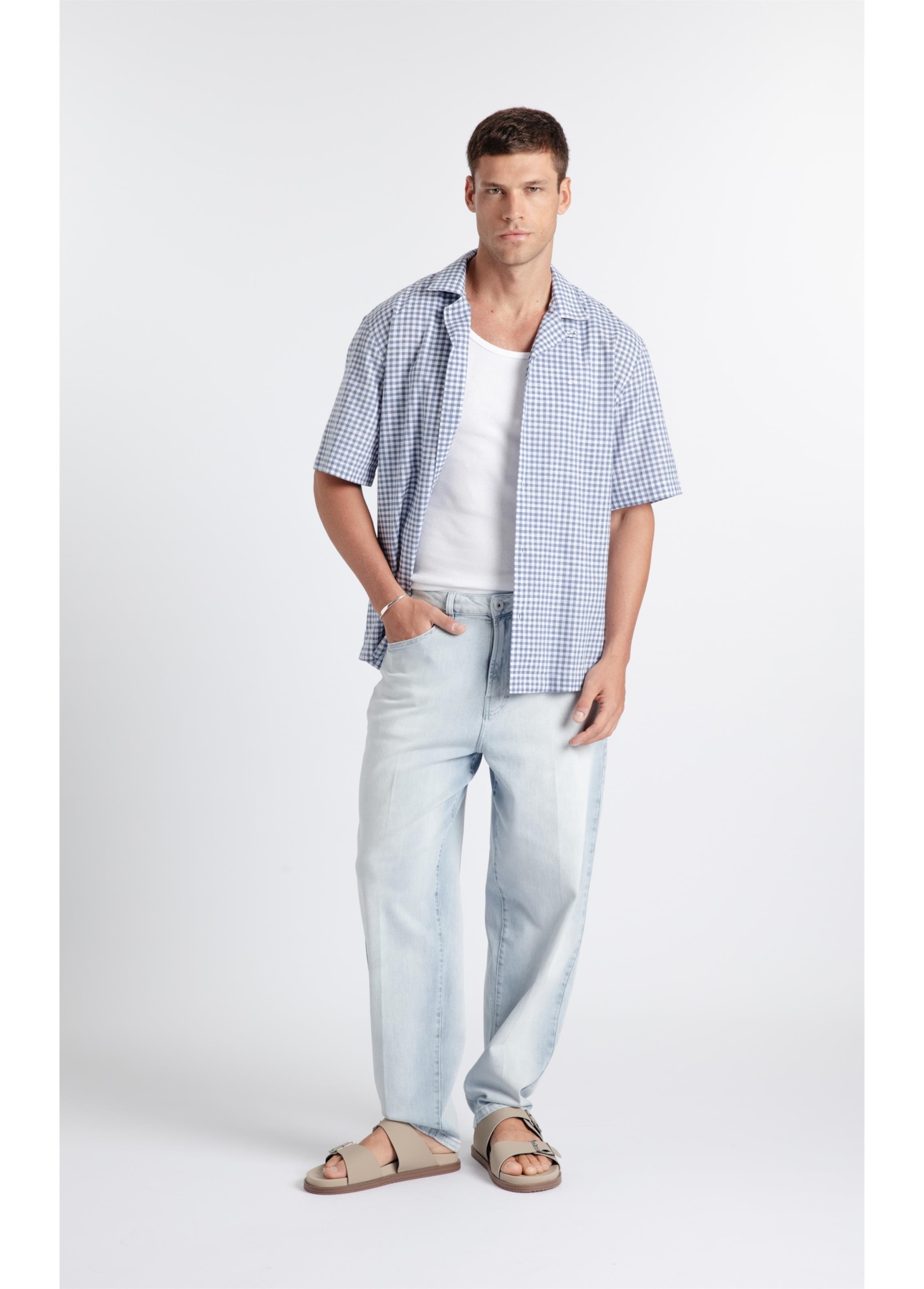 Camisa Hawai Azul Jeans