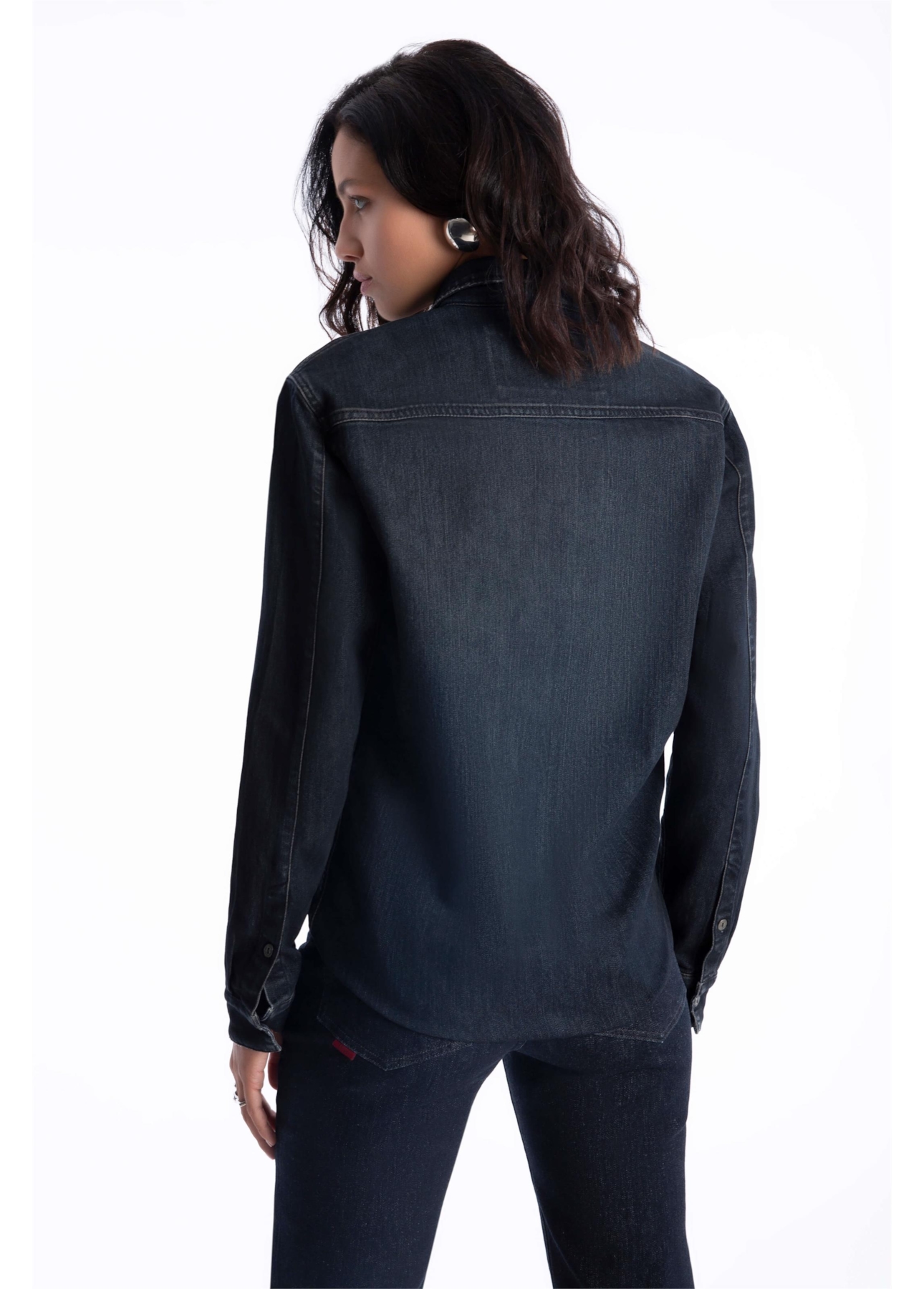 Camisa High Comfort Dark Indigo Escuro C/ Jato