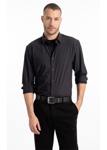 Camisa Jersey Twill Slim  Plumbo