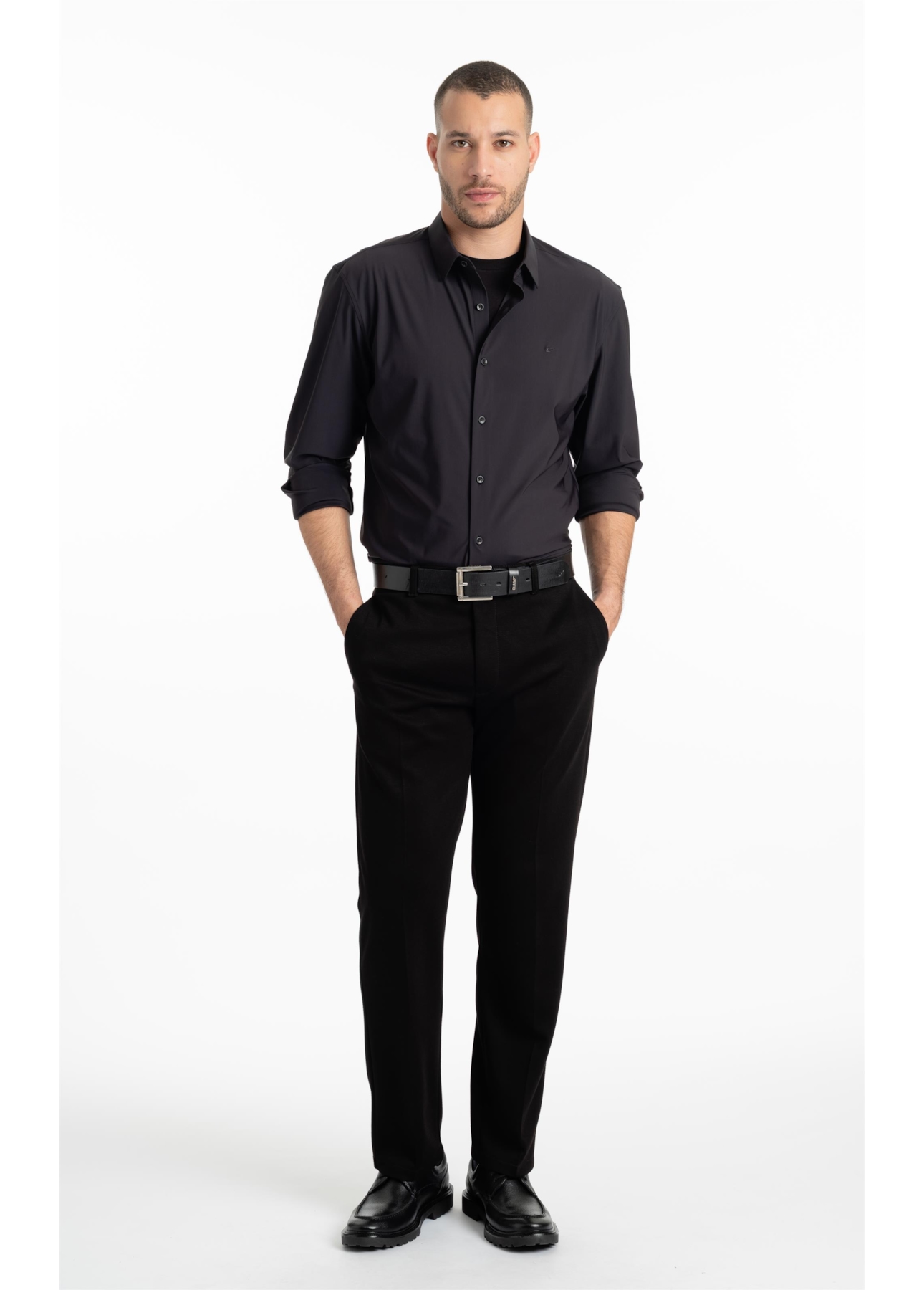 Camisa Jersey Twill Slim  Plumbo