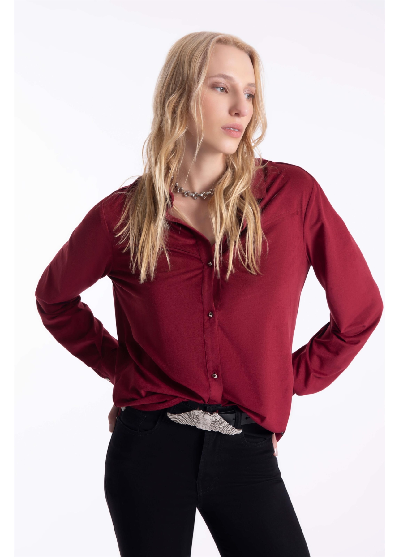 Camisa Jersey Vinho