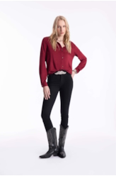 Camisa Jersey Vinho