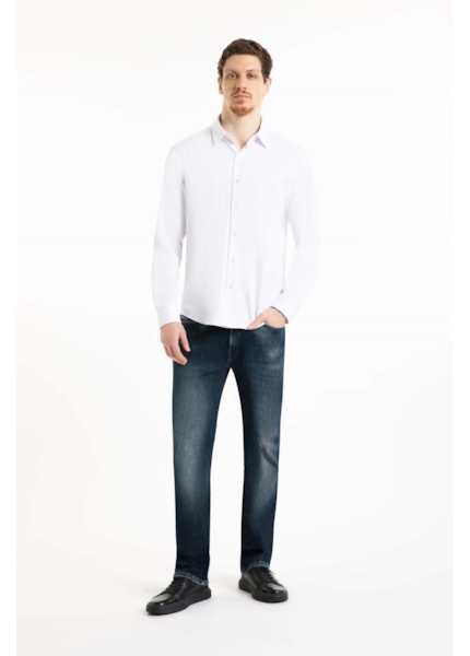 Camisa Knitted Bi Stretch Branco