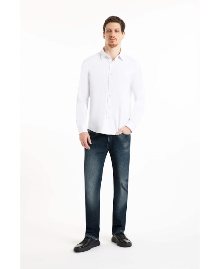 Camisa Knitted Bi Stretch Branco