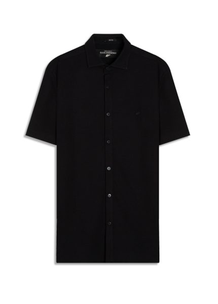 Camisa Knitted New Dotti Classic New Italian Preto