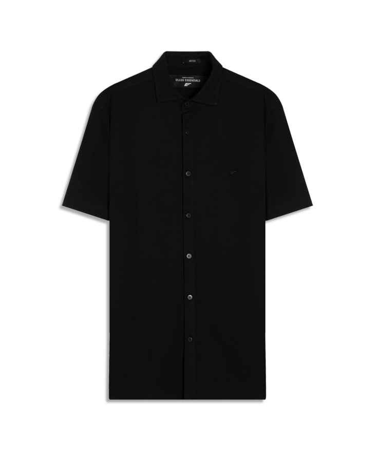 Camisa Knitted New Dotti Classic New Italian Preto