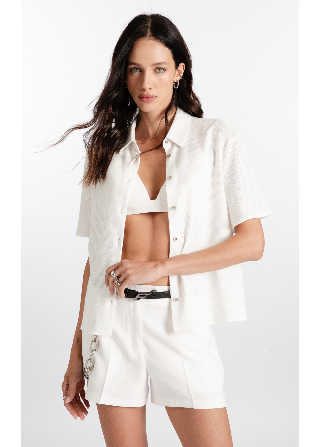 Camisa Knitted Santa Cruz Petit Xangai Off White