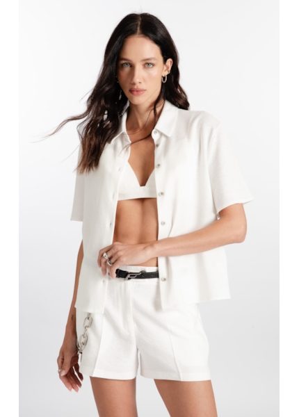 Camisa Knitted Santa Cruz Petit Xangai Off White