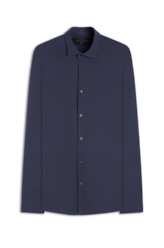  Camisa Knitted Stripes Classic New Italian Marinho