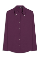 Camisa Lady Broken Oversized Beringela