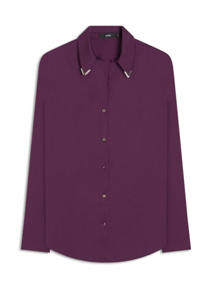 Camisa Lady Broken Oversized Beringela