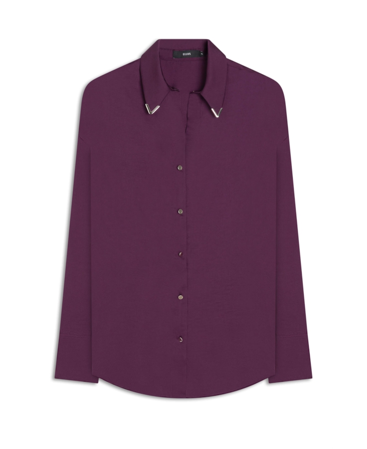 Camisa Lady Broken Oversized Beringela
