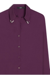 Camisa Lady Broken Oversized Beringela