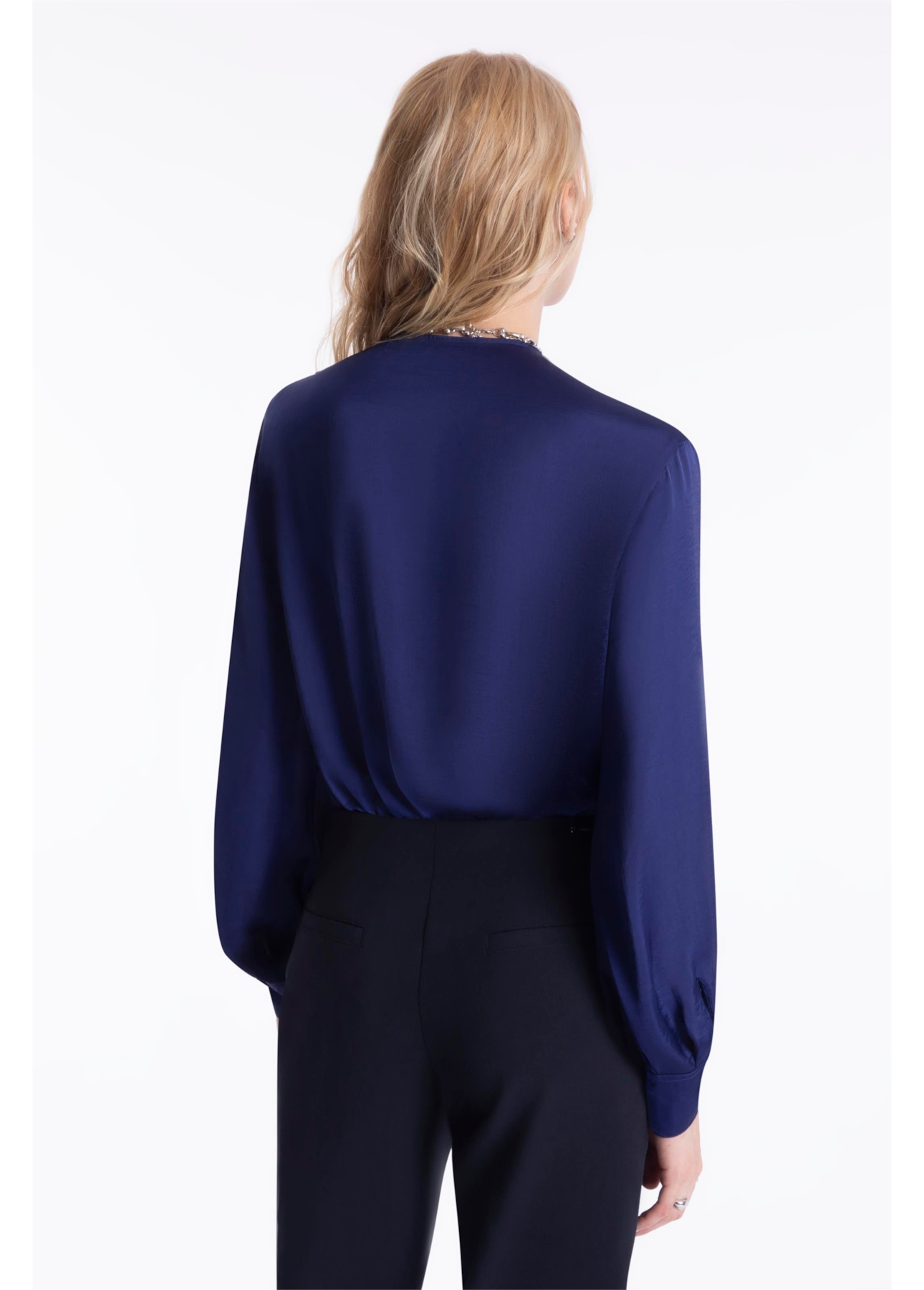 Camisa Lady Broken Ruffle Purple Blue