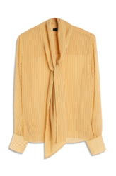 Camisa  Lavalliere-Neck Amarelo