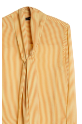 Camisa  Lavalliere-Neck Amarelo