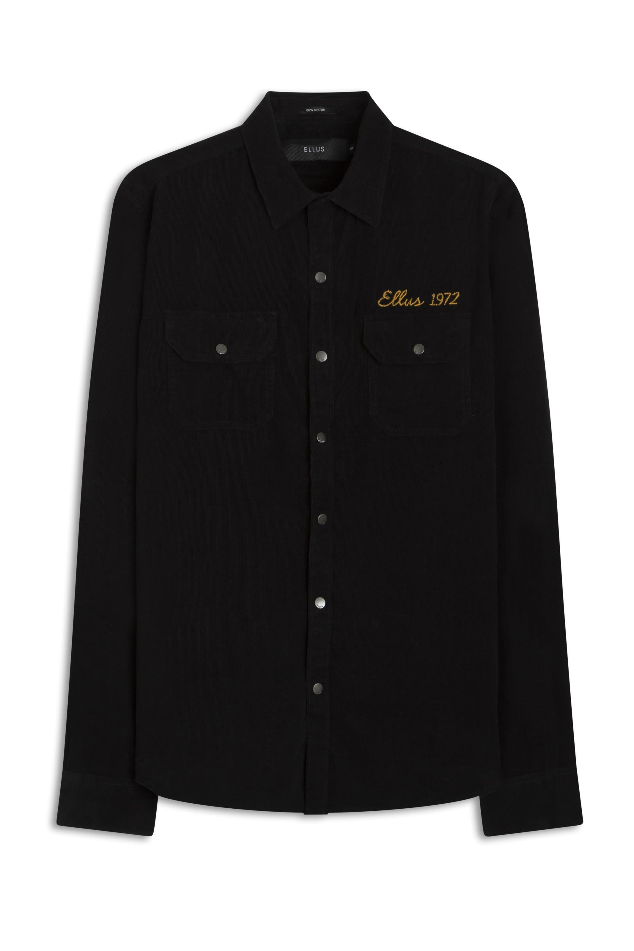 Camisa Light Corduroy Two Pockets Clas Fren Preto