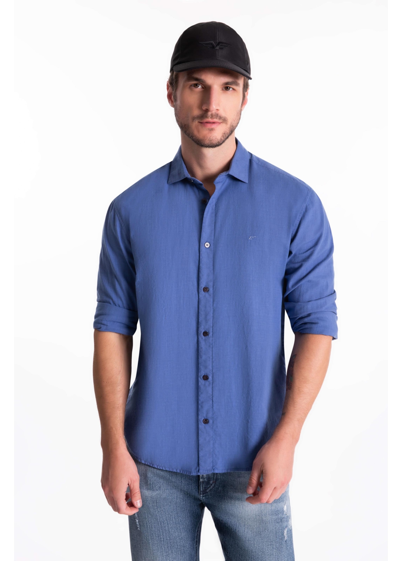 Camisa Like Classic New Italian Azul Jeans