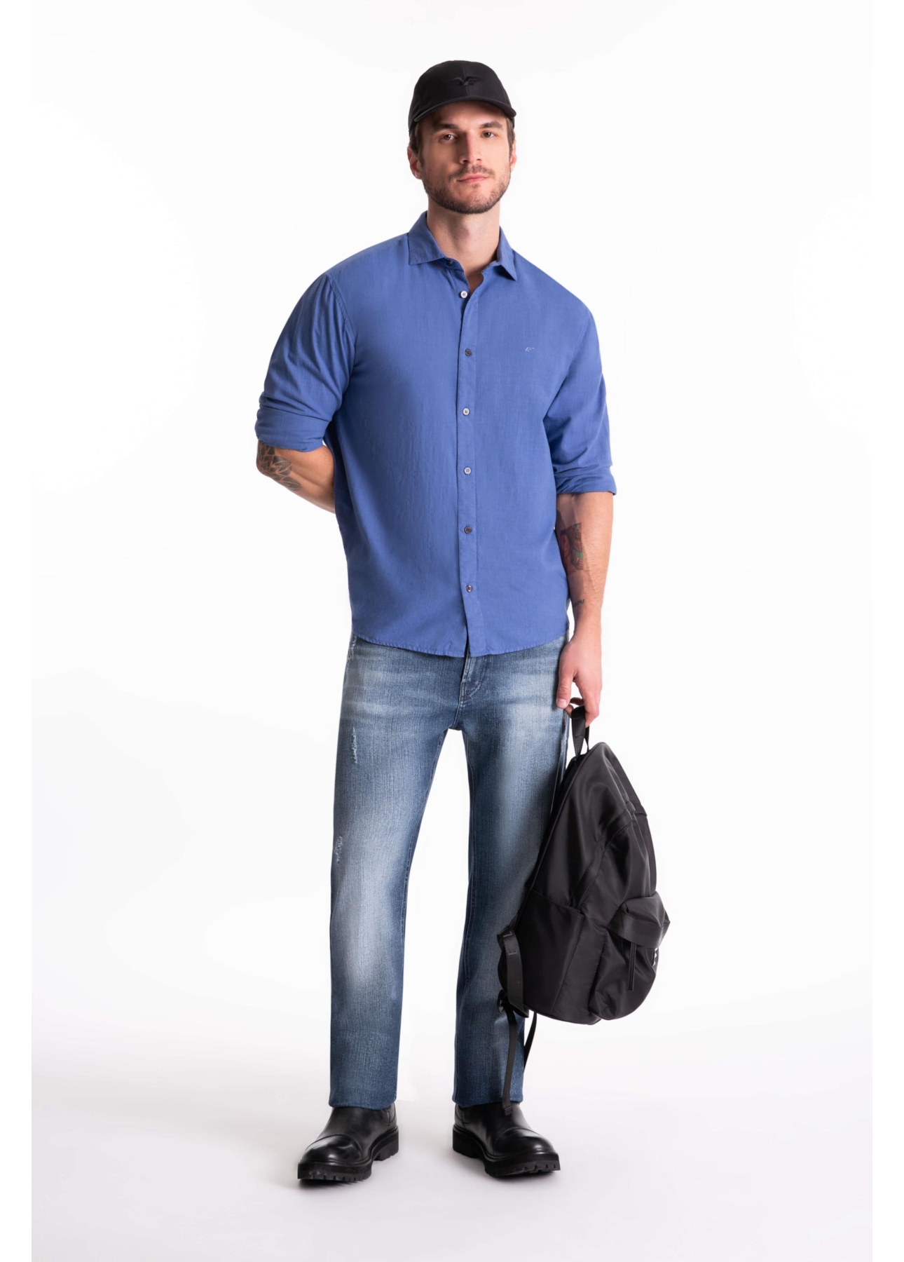 Camisa Like Classic New Italian Azul Jeans