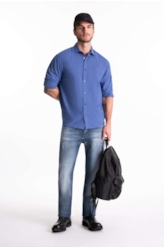 Camisa Like Classic New Italian Azul Jeans