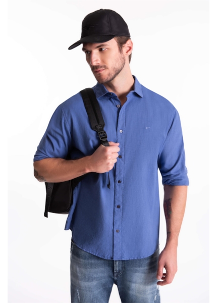 Camisa Like New Italian Azul Jeans