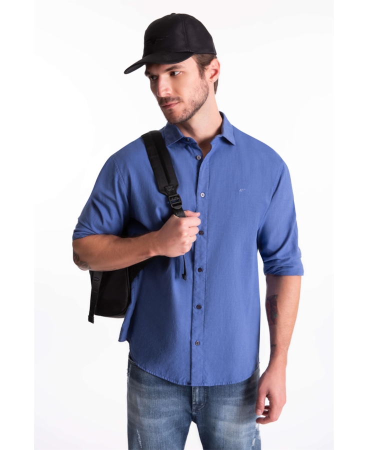 Camisa Like New Italian Azul Jeans