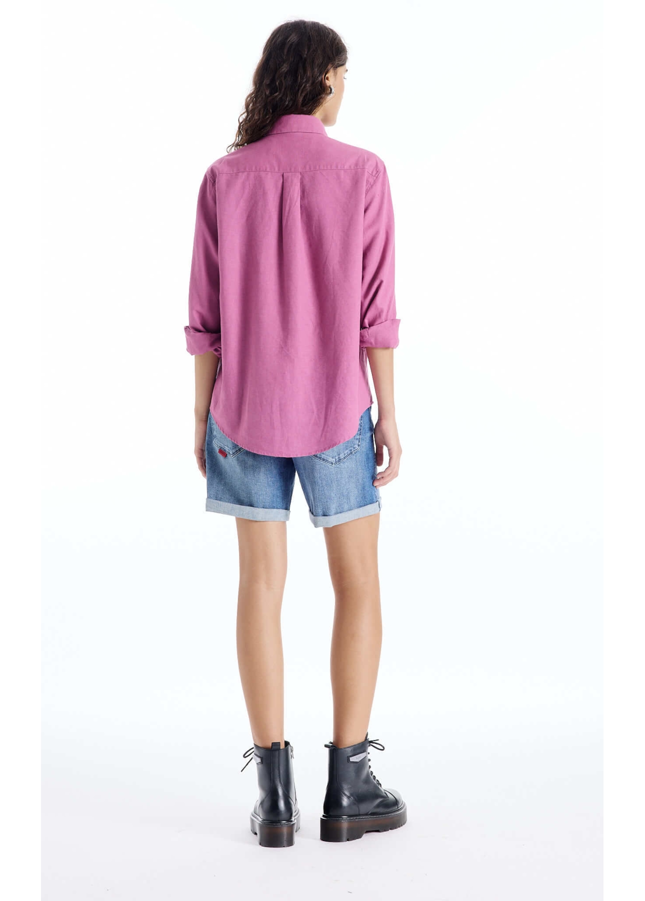 Camisa Linen Blend Loose Blush