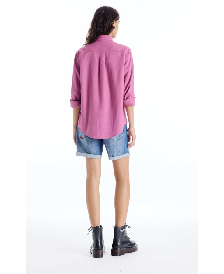 Camisa Linen Blend Loose Blush