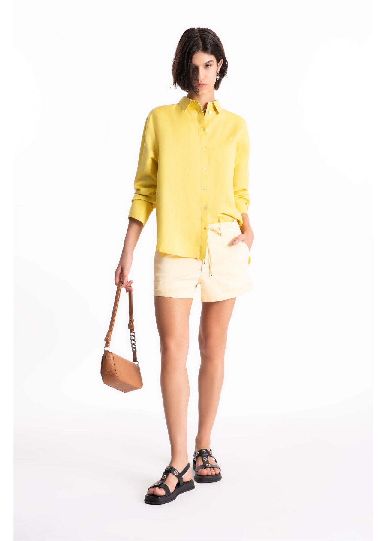 Camisa Linen Blend New Irish Amarelo
