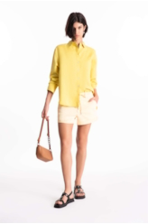 Camisa Linen Blend New Irish Amarelo