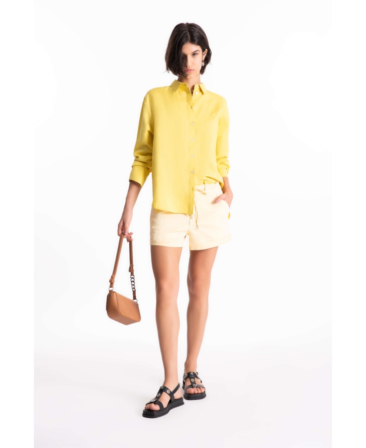 Camisa Linen Blend New Irish Amarelo