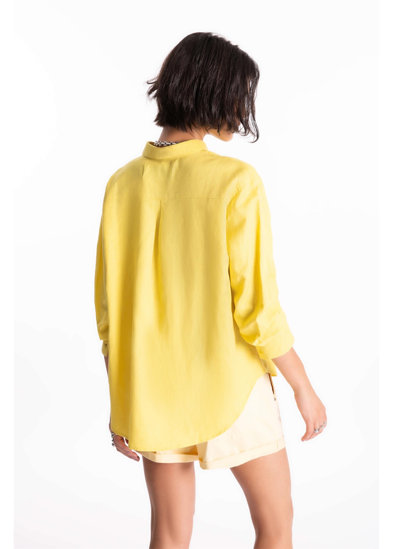 Camisa Linen Blend New Irish Amarelo