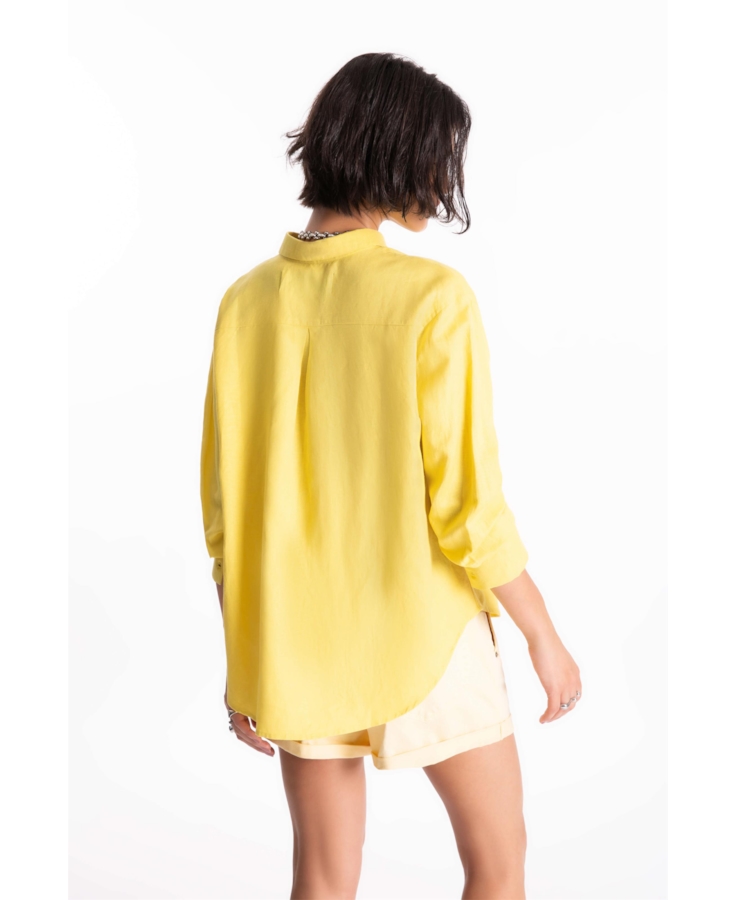 Camisa Linen Blend New Irish Amarelo