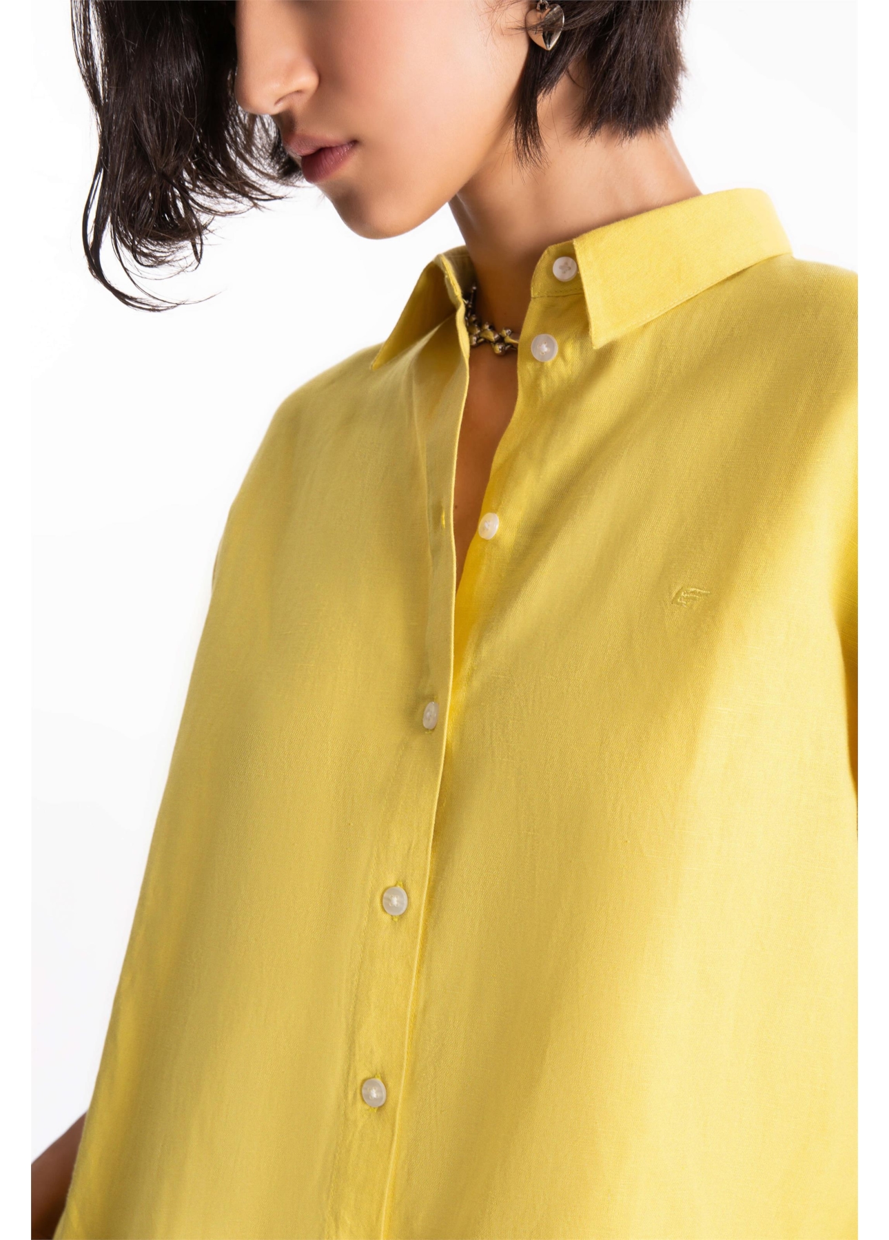 Camisa Linen Blend New Irish Amarelo