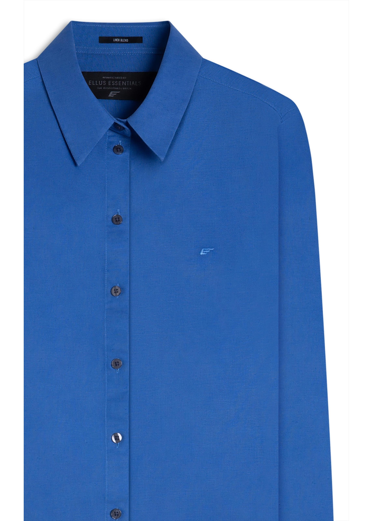 Camisa Linen Blend New Irish Azul Bic