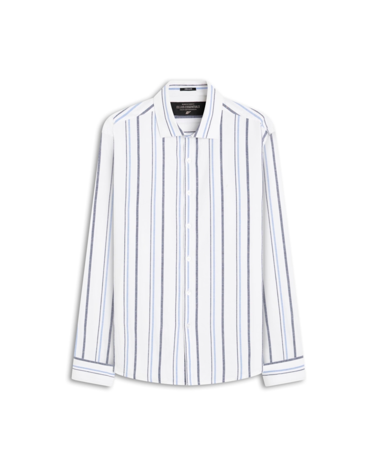 Camisa Linen Blend Shore Azul Bic