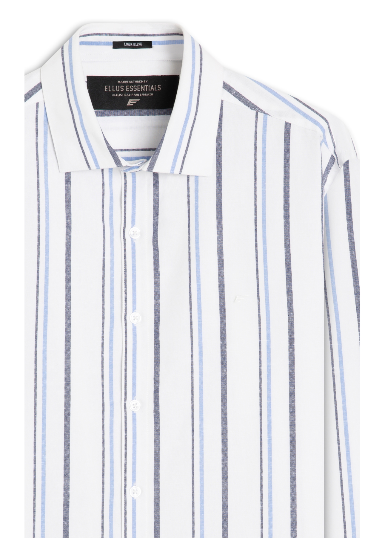 Camisa Linen Blend Shore Azul Bic