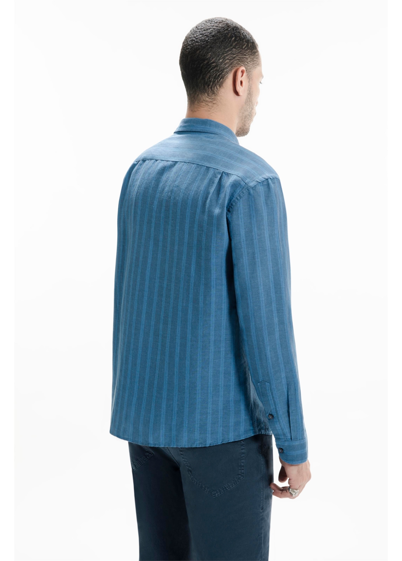 Camisa Linen Blend  Waterford Marinho