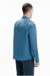Camisa Linen Blend  Waterford Marinho