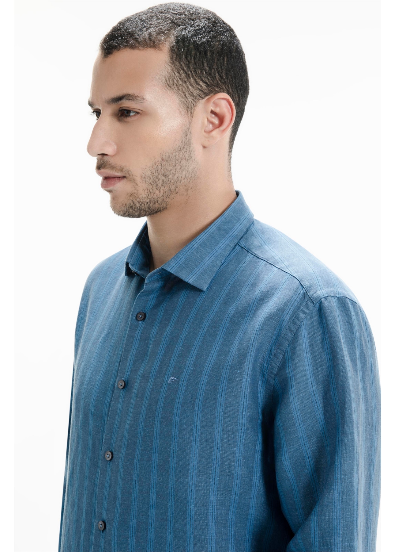 Camisa Linen Blend  Waterford Marinho